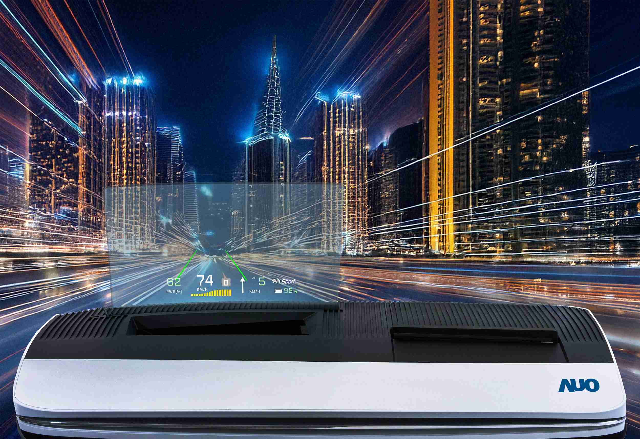 财神娱乐推出13吋Micro LED抬头显示器，，，，提供高入眼亮度、、、、高色彩饱和度的显示质量，，，，在阳光下或黑暗中都清晰可见，，，，并利用Micro LED模块体积小的优势，，解决车用空间有限的痛点